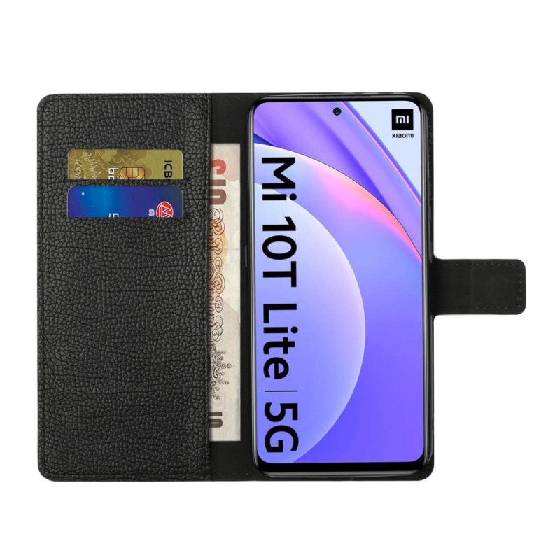 Flip Cover Xiaomi Mi 10T Lite 5G / Redmi Note 9 Pro 5G Mobilcover Enkel Litchi