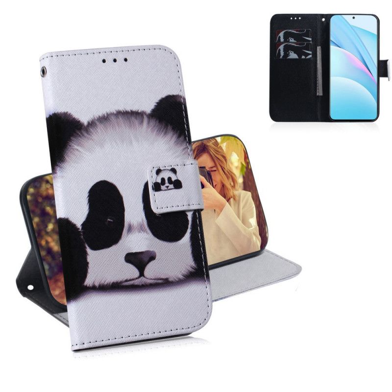 Flip Cover Xiaomi Mi 10T Lite 5G / Redmi Note 9 Pro 5G Mobilcover Panda Ansigt