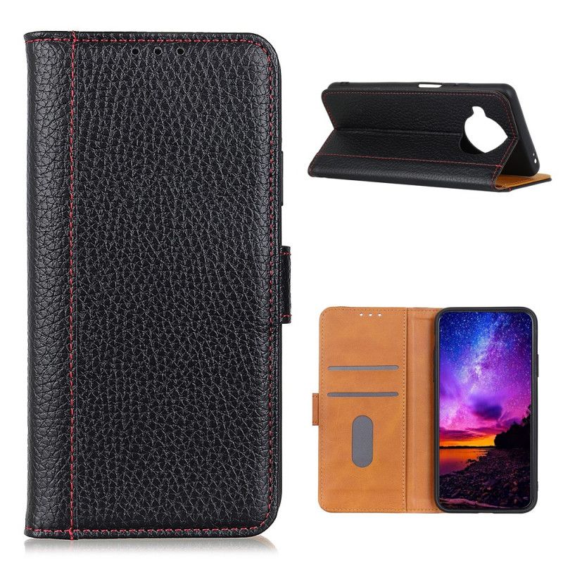 Flip Cover Xiaomi Mi 10T Lite 5G / Redmi Note 9 Pro 5G Sort Lychee-Lædereffekt