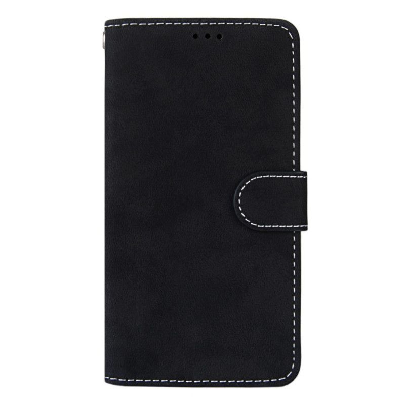 Flip Cover Xiaomi Mi 10T Lite 5G / Redmi Note 9 Pro 5G Sort Retro Kunstlæder