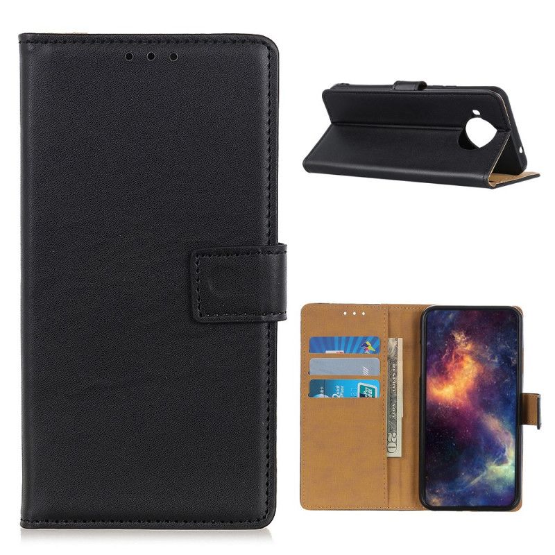 Flip Cover Xiaomi Mi 10T Lite 5G / Redmi Note 9 Pro 5G Sort Simpelt Imiteret Læder