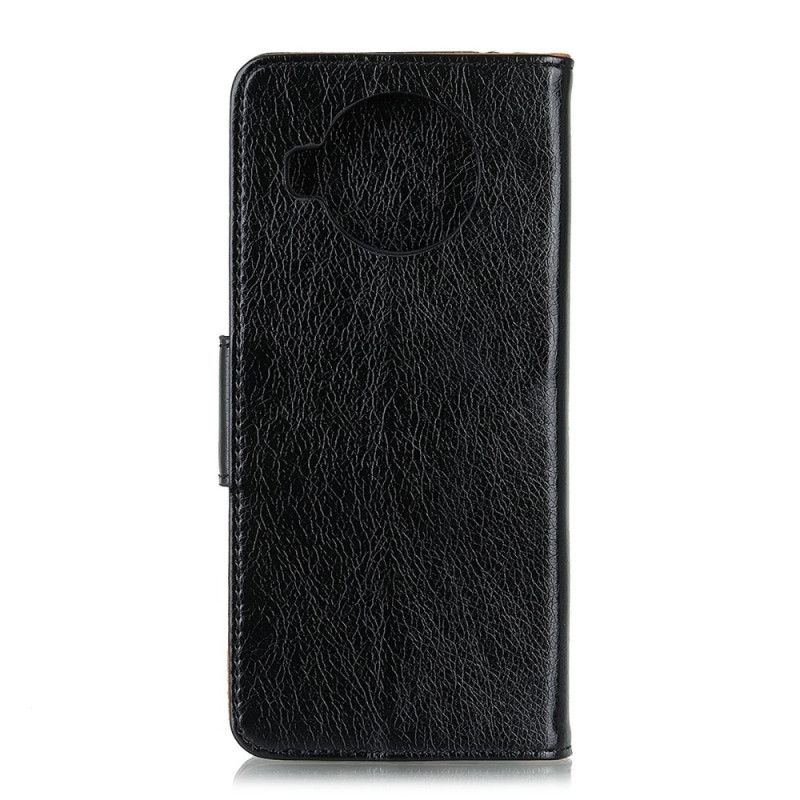 Flip Cover Xiaomi Mi 10T Lite 5G / Redmi Note 9 Pro 5G Sort Split Nappalæder