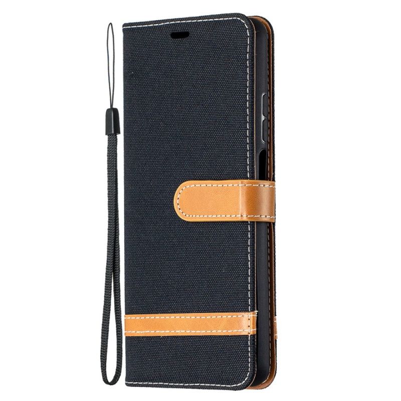 Flip Cover Xiaomi Mi 10T Lite 5G / Redmi Note 9 Pro 5G Sort Stof