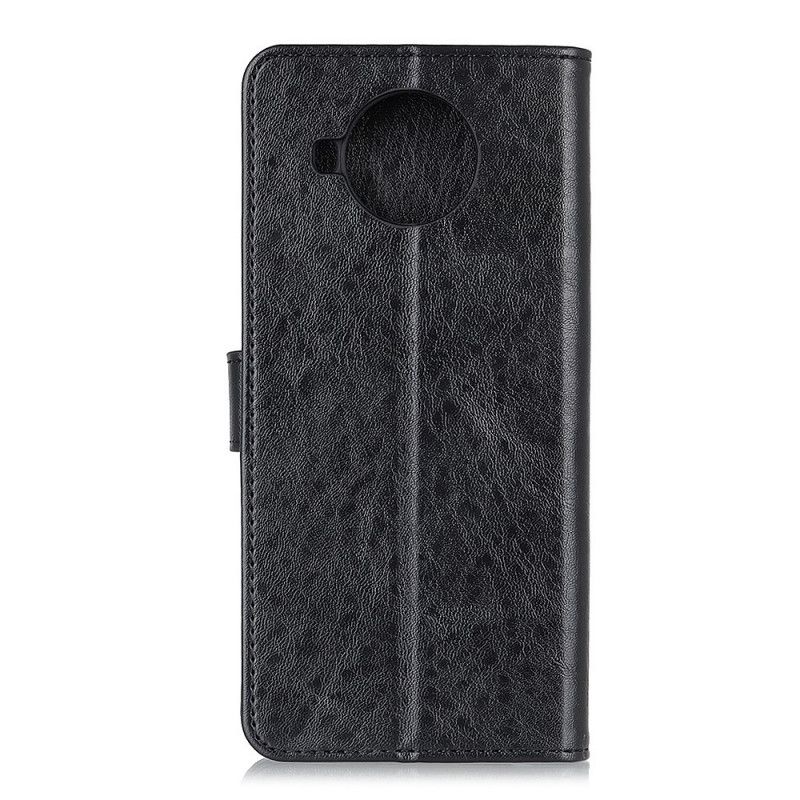 Flip Cover Xiaomi Mi 10T Lite 5G / Redmi Note 9 Pro 5G Sort Struktureret Kunstlæder