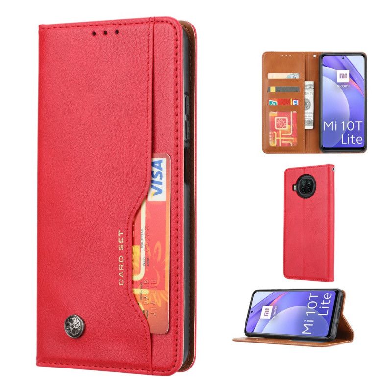 Læder Cover Xiaomi Mi 10T Lite 5G / Redmi Note 9 Pro 5G Sort Kortholder