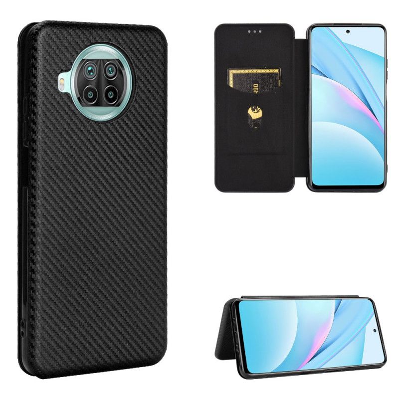 Læder Cover Xiaomi Mi 10T Lite 5G / Redmi Note 9 Pro 5G Sort Kulfiber