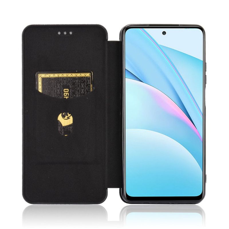 Læder Cover Xiaomi Mi 10T Lite 5G / Redmi Note 9 Pro 5G Sort Kulfiber