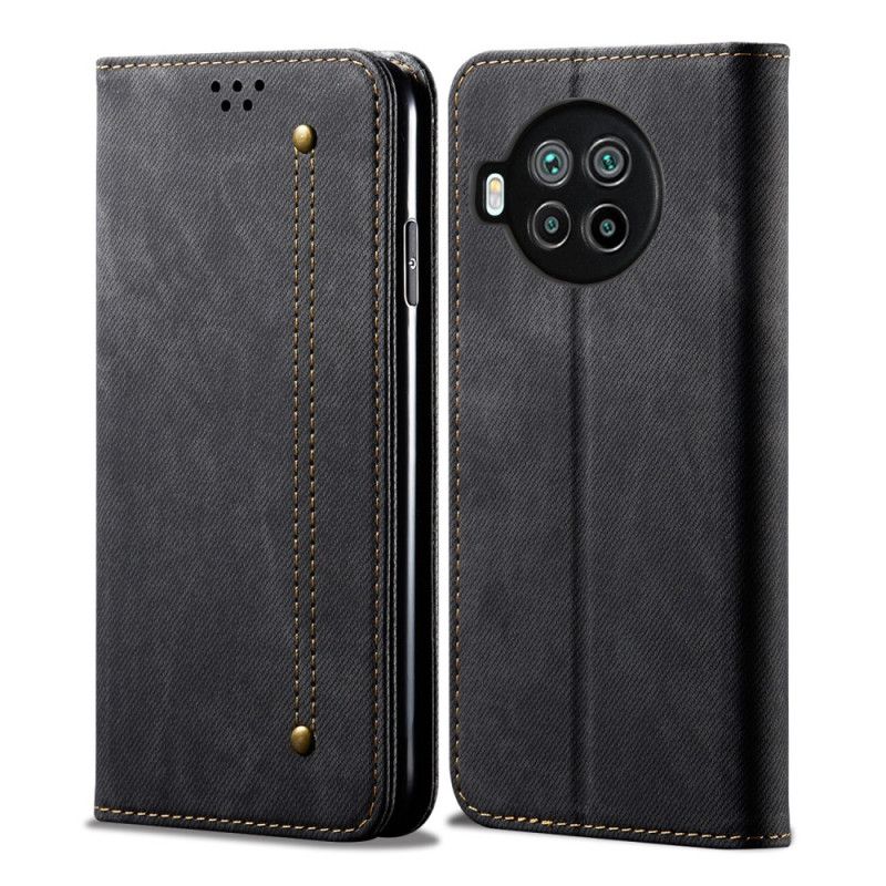 Læder Cover Xiaomi Mi 10T Lite 5G / Redmi Note 9 Pro 5G Sort Mobilcover Jeansstof