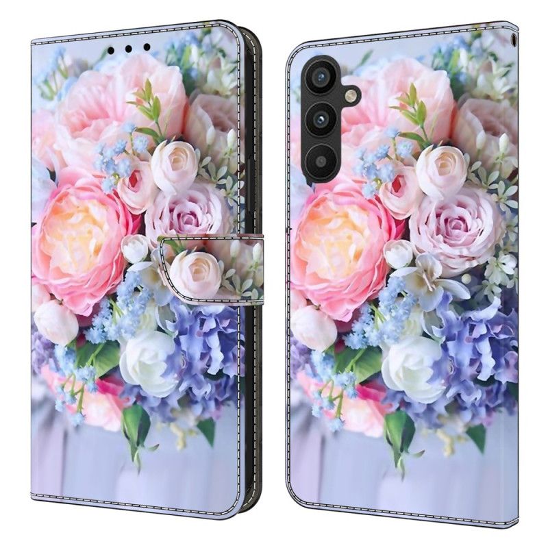 Flip Cover Samsung Galaxy A15 Buket Blomster