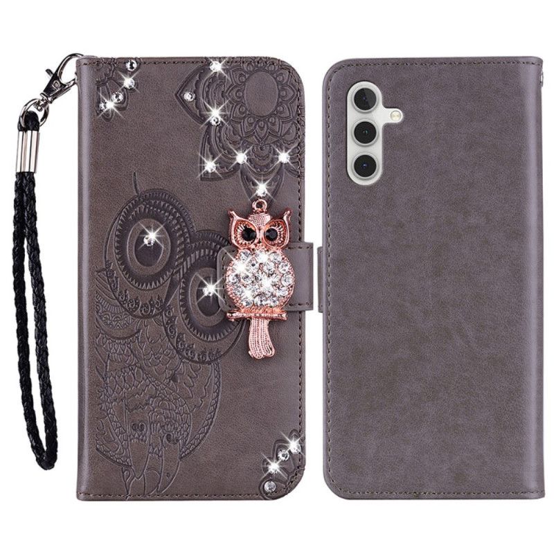 Flip Cover Samsung Galaxy A15 Ugle Mandala Og Charm