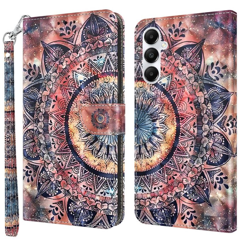 Flip Cover Til Samsung Galaxy A15 Farverig Mandala Med Rem