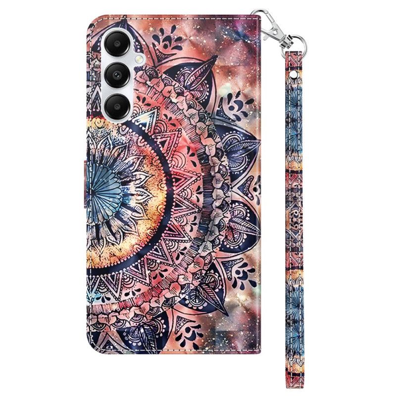 Flip Cover Til Samsung Galaxy A15 Farverig Mandala Med Rem