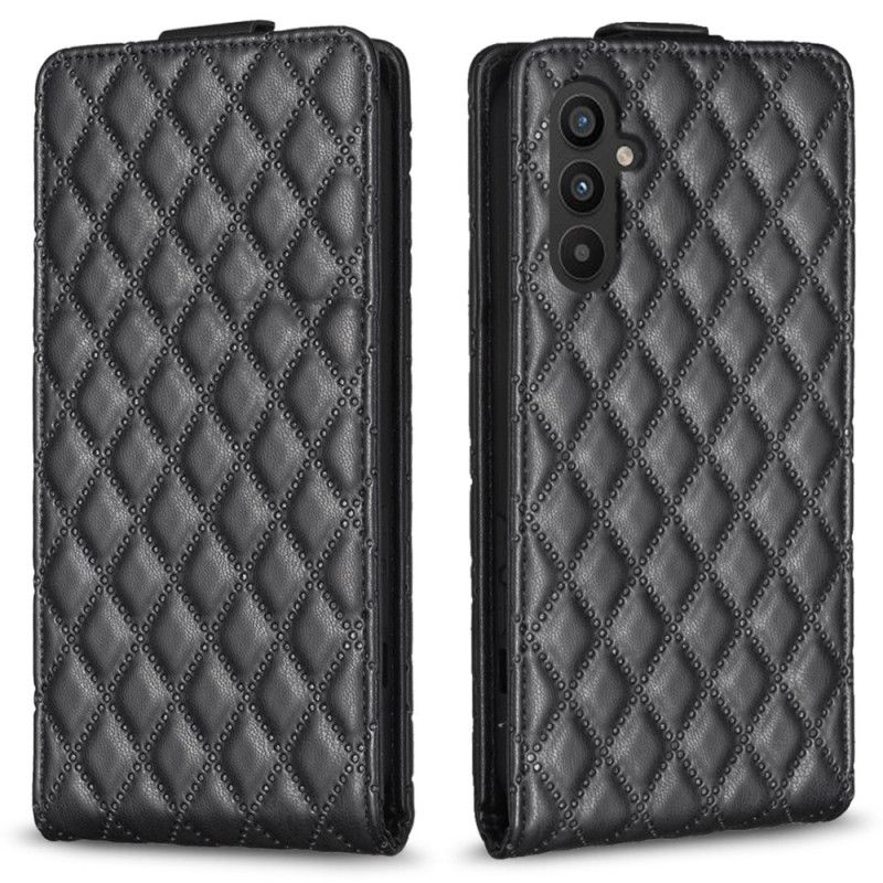 Læder Cover Samsung Galaxy A15 Quiltet Lodret Klap