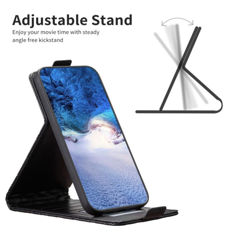 Læder Cover Samsung Galaxy A15 Quiltet Lodret Klap