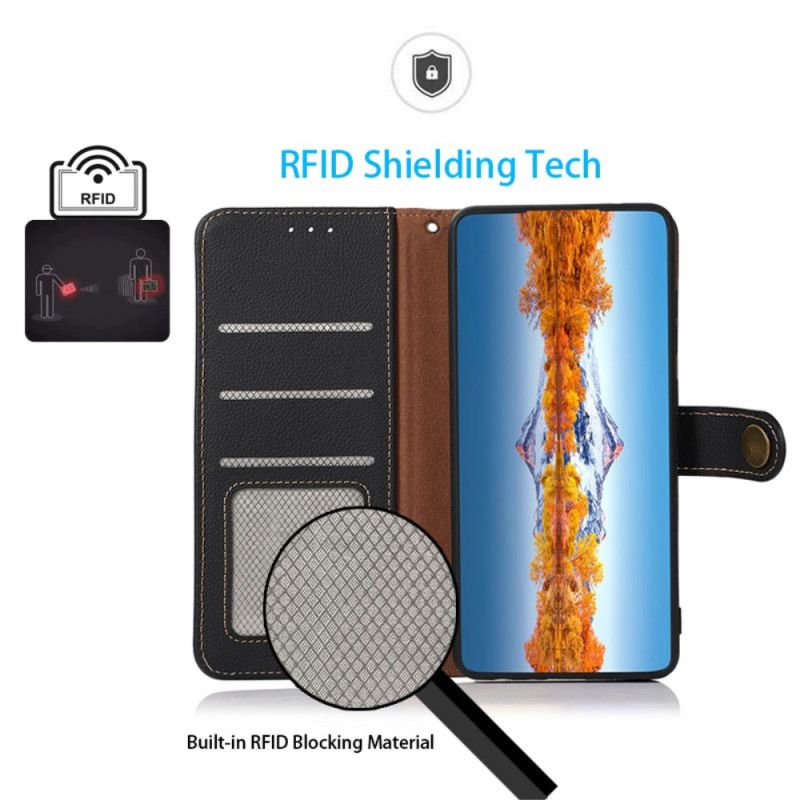 Læder Cover Samsung Galaxy A15 Telefon Etui Khazneh Rfid Blocking Wallet