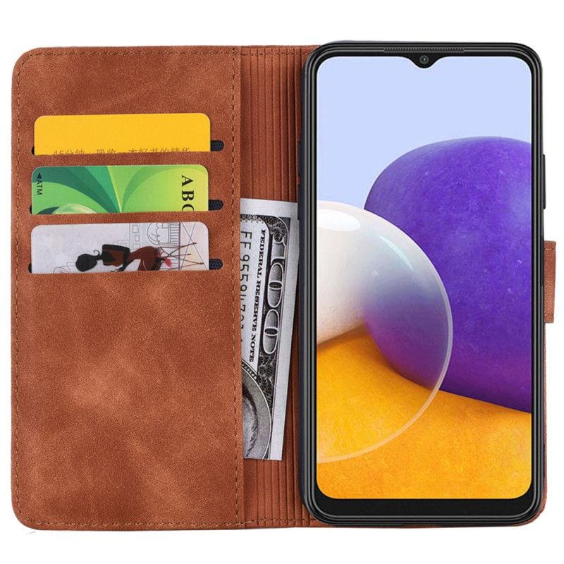 Læder Cover Samsung Galaxy A15 Telefon Etui Trykt Mandala Med Rem