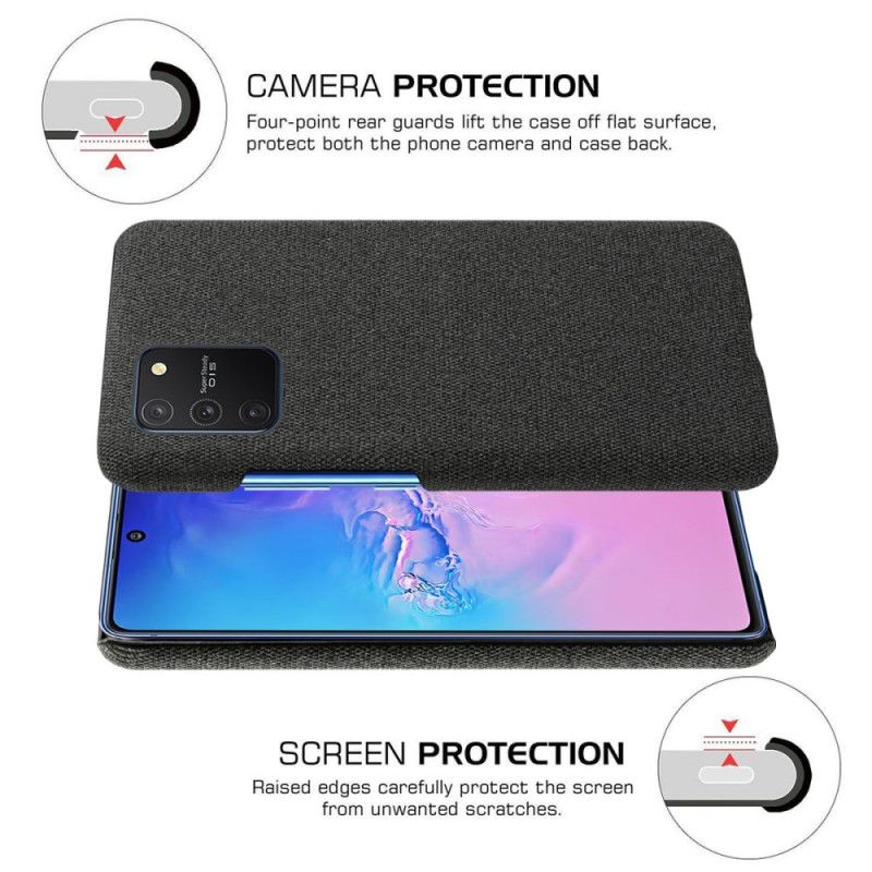 Cover for Samsung Galaxy S10 Lite Mørkeblå Ksq Stoftekstur