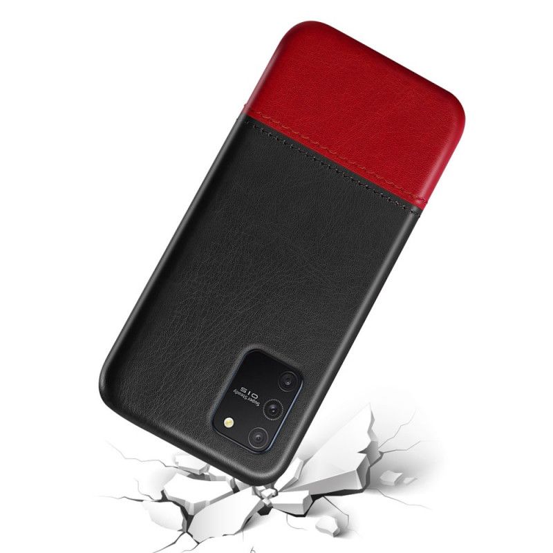 Cover for Samsung Galaxy S10 Lite Sort Ksq Tofarvet Lædereffekt