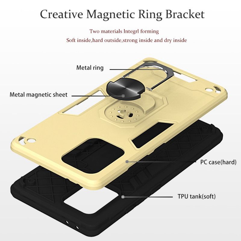 Cover Samsung Galaxy S10 Lite Grøn Aftagelig Metallisk Ringstøtte