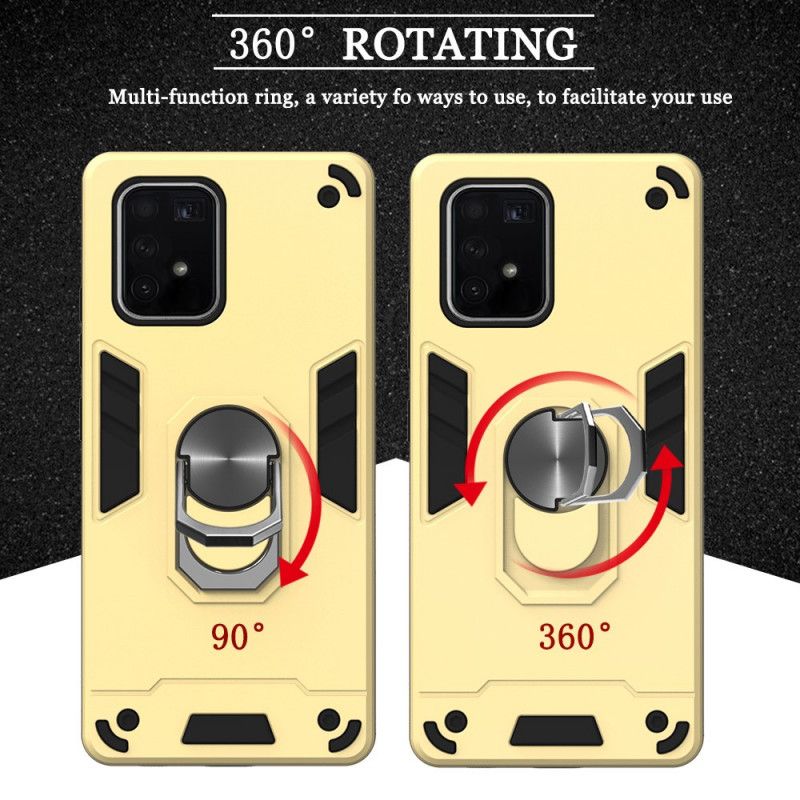 Cover Samsung Galaxy S10 Lite Grøn Aftagelig Metallisk Ringstøtte