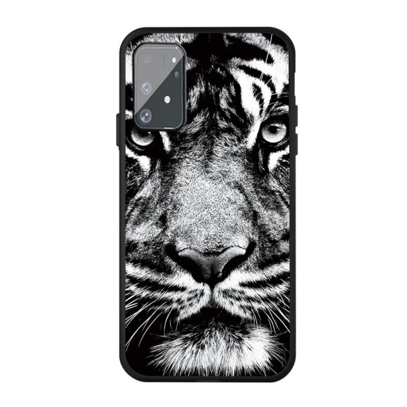 Cover Samsung Galaxy S10 Lite Mobilcover Sort Og Hvid Tiger