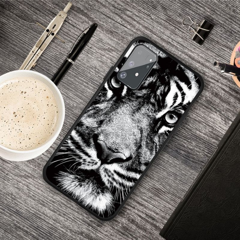 Cover Samsung Galaxy S10 Lite Mobilcover Sort Og Hvid Tiger