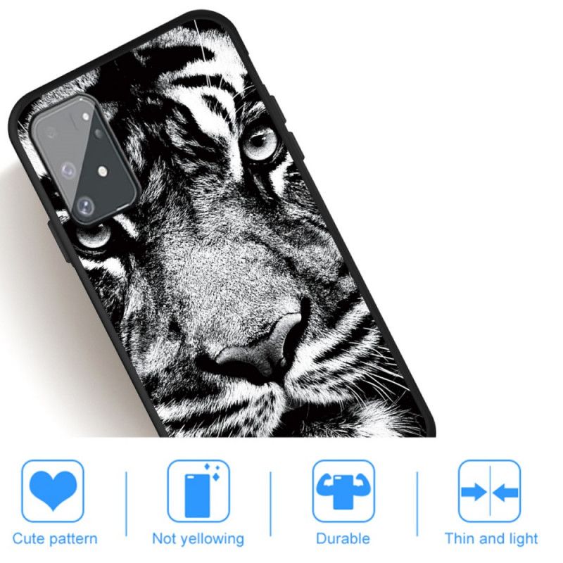 Cover Samsung Galaxy S10 Lite Mobilcover Sort Og Hvid Tiger