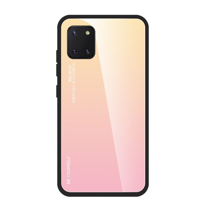 Cover Samsung Galaxy S10 Lite Rød Vær Dig Selv Hærdet Glas