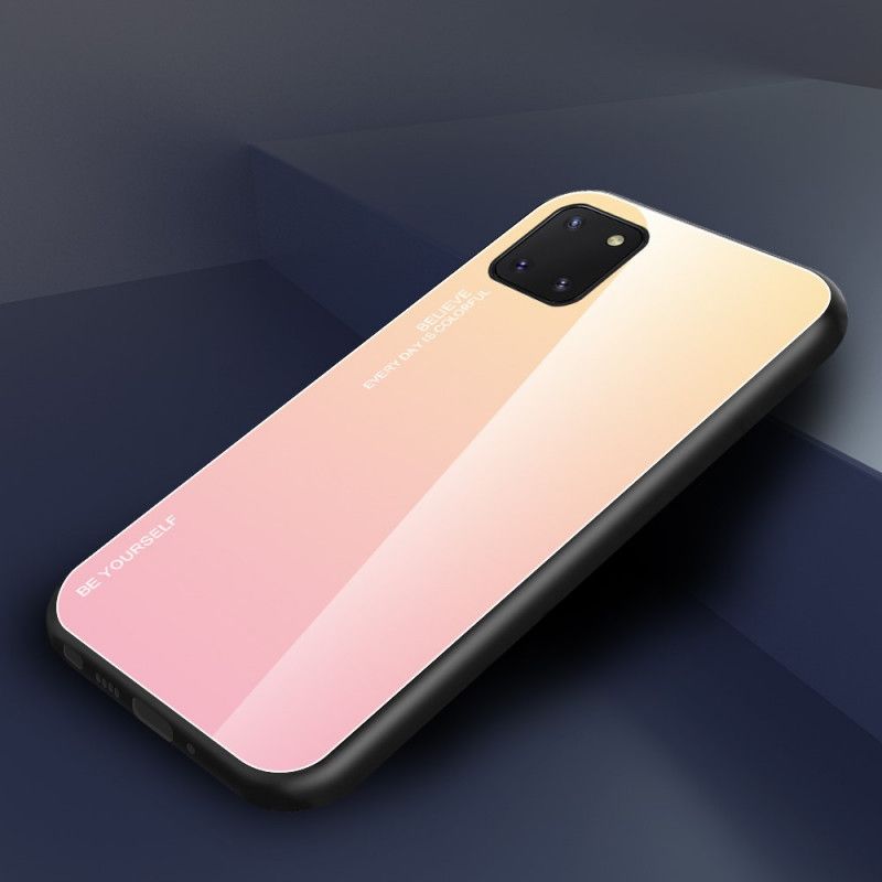 Cover Samsung Galaxy S10 Lite Rød Vær Dig Selv Hærdet Glas