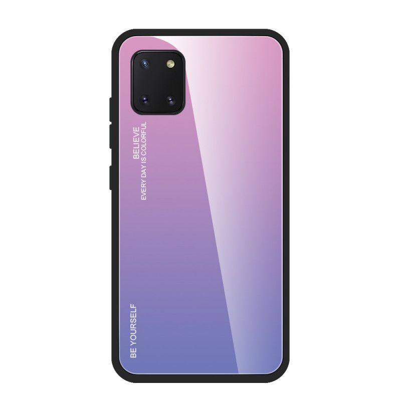 Cover Samsung Galaxy S10 Lite Rød Vær Dig Selv Hærdet Glas