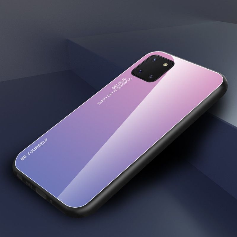 Cover Samsung Galaxy S10 Lite Rød Vær Dig Selv Hærdet Glas