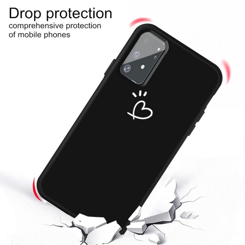 Cover Samsung Galaxy S10 Lite Sort Bankende Hjertesilikone