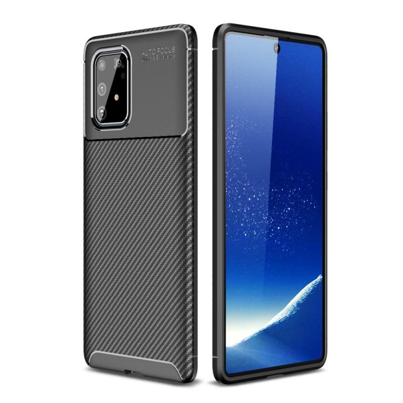 Cover Samsung Galaxy S10 Lite Sort Fleksibel Kulfiberstruktur