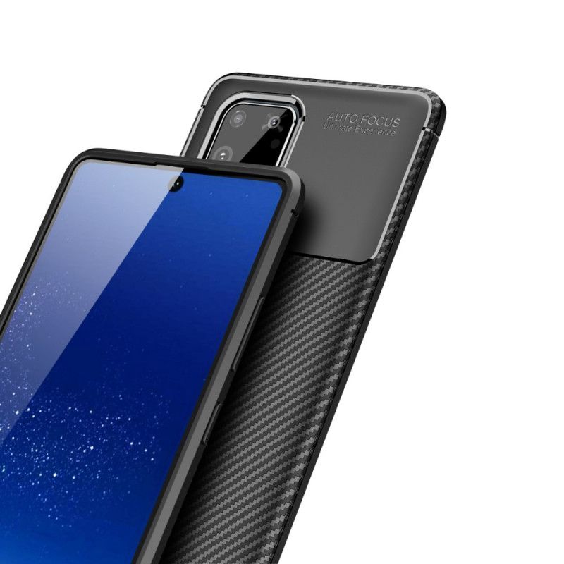 Cover Samsung Galaxy S10 Lite Sort Fleksibel Kulfiberstruktur