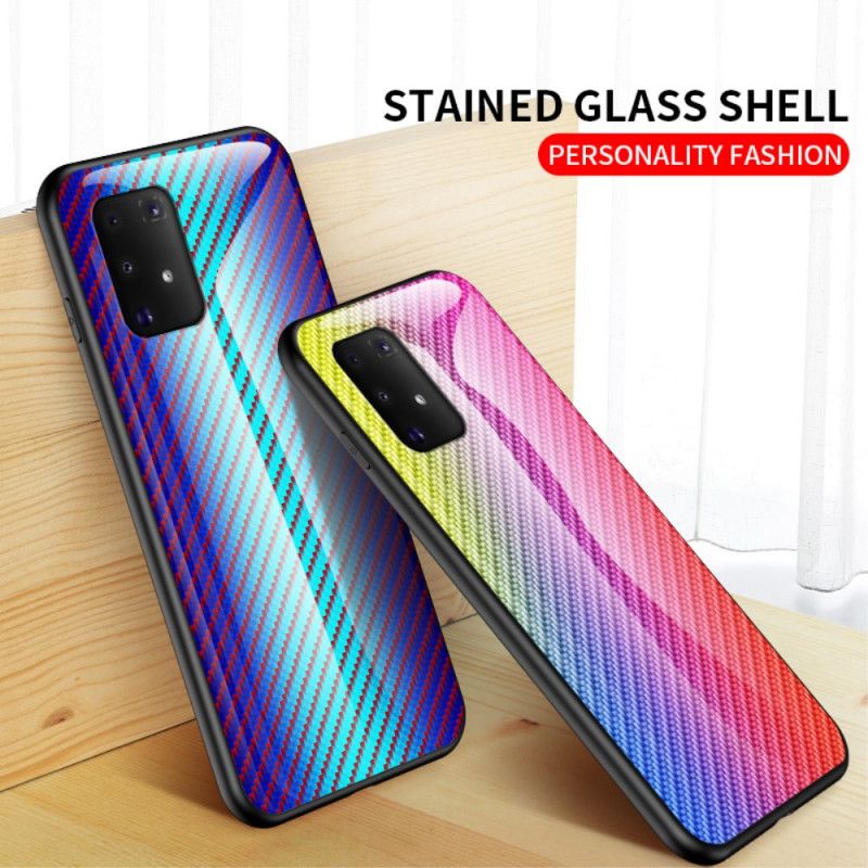 Cover Samsung Galaxy S10 Lite Sort Kulfiber Hærdet Glas