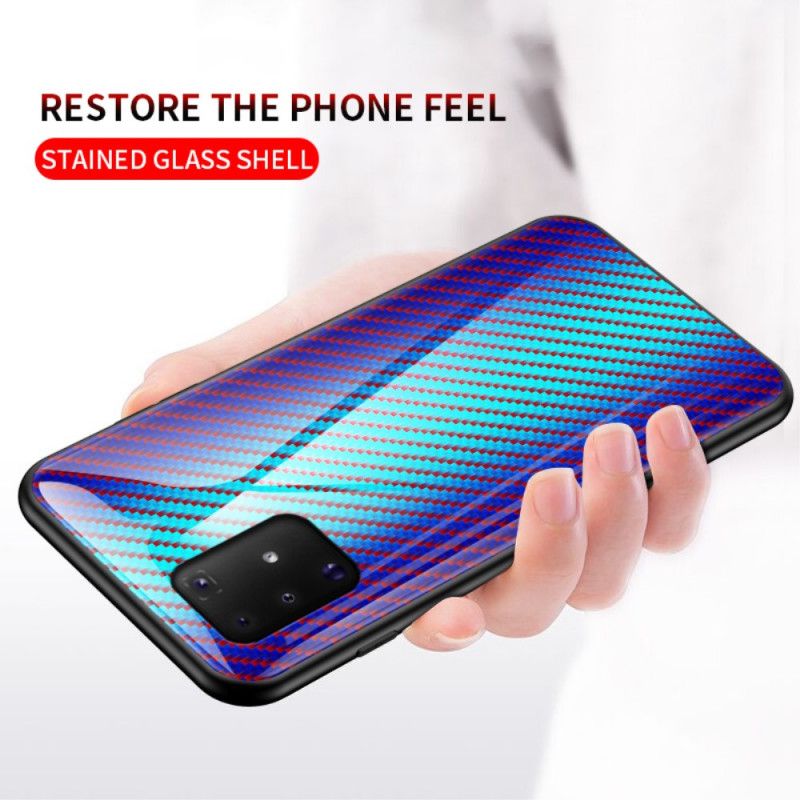 Cover Samsung Galaxy S10 Lite Sort Kulfiber Hærdet Glas