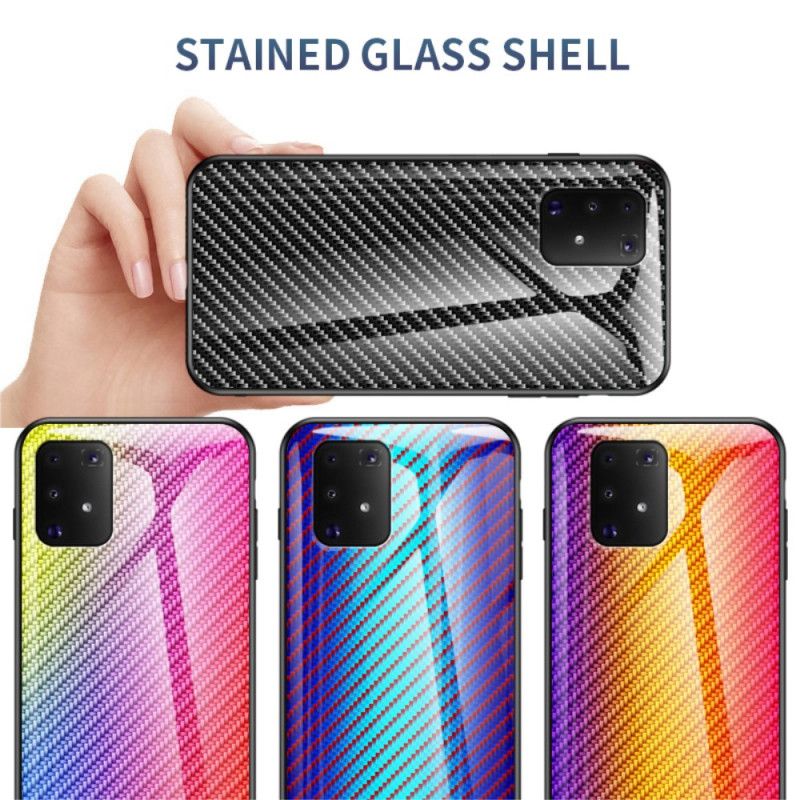 Cover Samsung Galaxy S10 Lite Sort Kulfiber Hærdet Glas