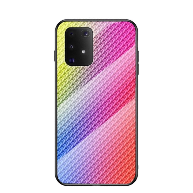 Cover Samsung Galaxy S10 Lite Sort Kulfiber Hærdet Glas