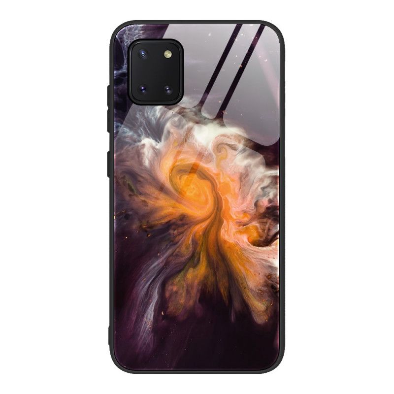 Cover Samsung Galaxy S10 Lite Turkis Marmorfarver Hærdet Glas Beskyttelse