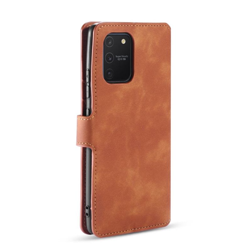 Flip Cover Læder for Samsung Galaxy S10 Lite Sort Retro Dg.Ming