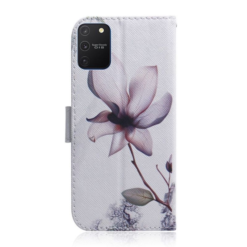 Flip Cover Læder Samsung Galaxy S10 Lite Gammel Rosenblomst