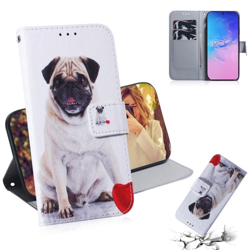 Flip Cover Læder Samsung Galaxy S10 Lite Mops Hund