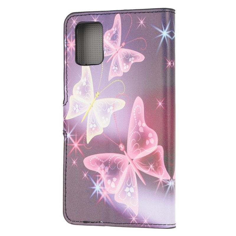 Flip Cover Læder Samsung Galaxy S10 Lite Neonsommerfugle Original