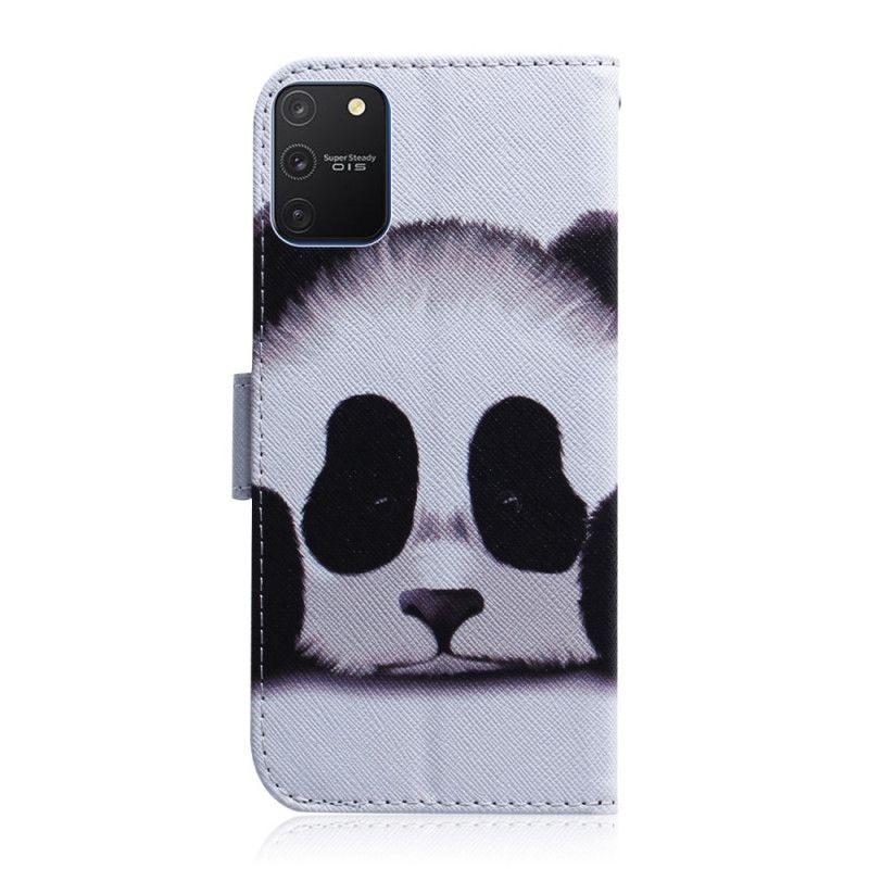 Flip Cover Læder Samsung Galaxy S10 Lite Panda Ansigt Original