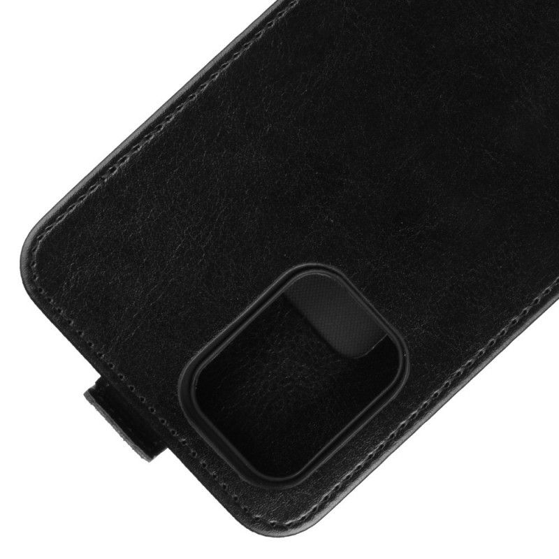 Flip Cover Læder Samsung Galaxy S10 Lite Sort Foldning Af Lædereffekt