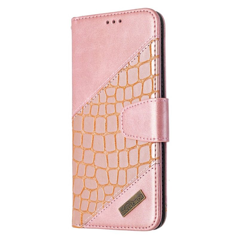 Flip Cover Læder Samsung Galaxy S10 Lite Sort Klassisk Krokodillehudeffekt