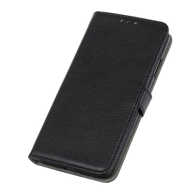 Flip Cover Læder Samsung Galaxy S10 Lite Sort Traditionelt Litchi