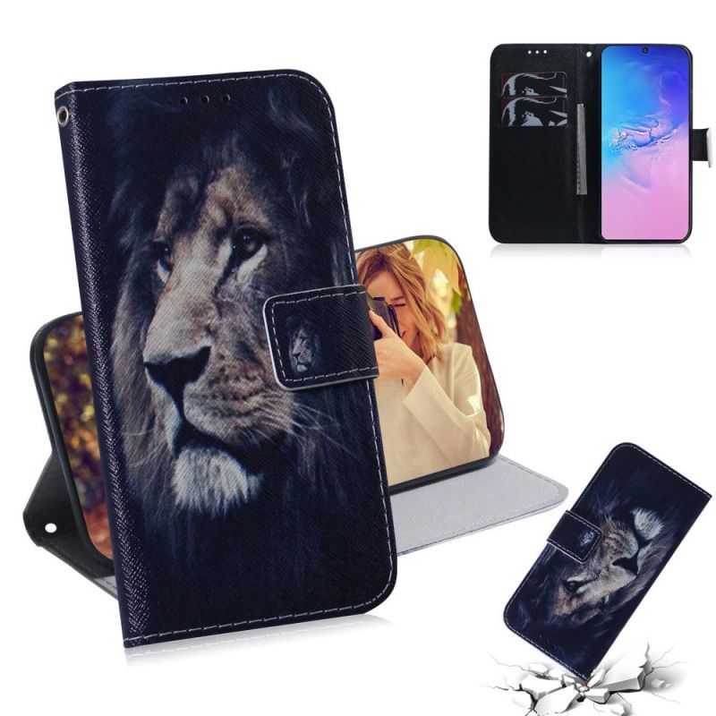 Flip Cover Samsung Galaxy S10 Lite Mobilcover Drømmende Løve