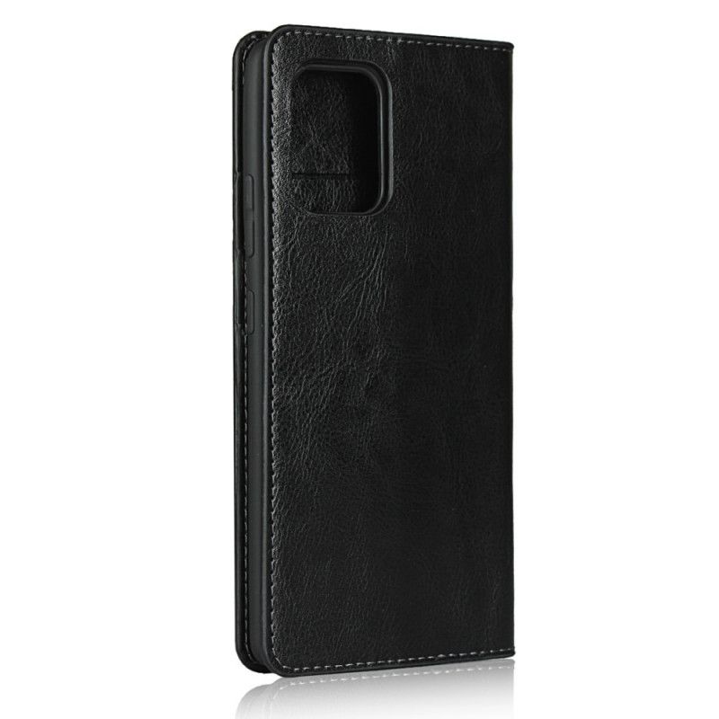 Læder Cover Samsung Galaxy S10 Lite Sort Ægte Læder Original