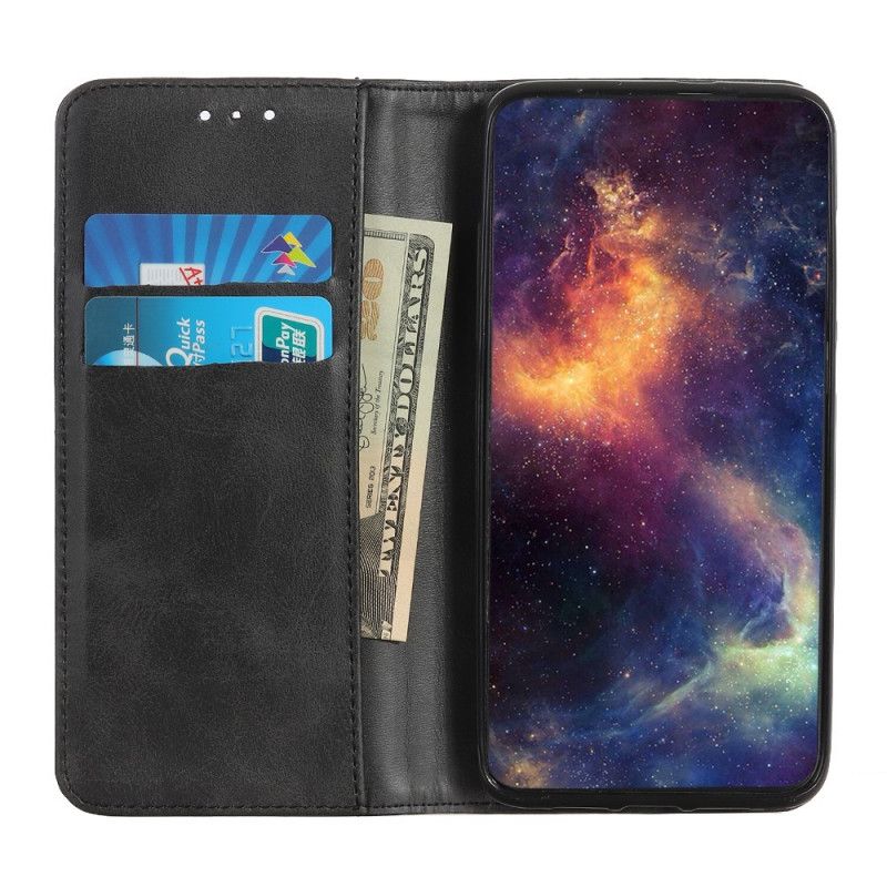 Læder Cover Samsung Galaxy S10 Lite Sort Mobilcover Delt Læder